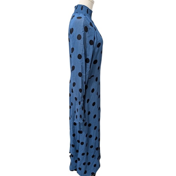 NWT Reformation Valentin Porto Polka Dot Long Dress Size 10 - Picture 3 of 14
